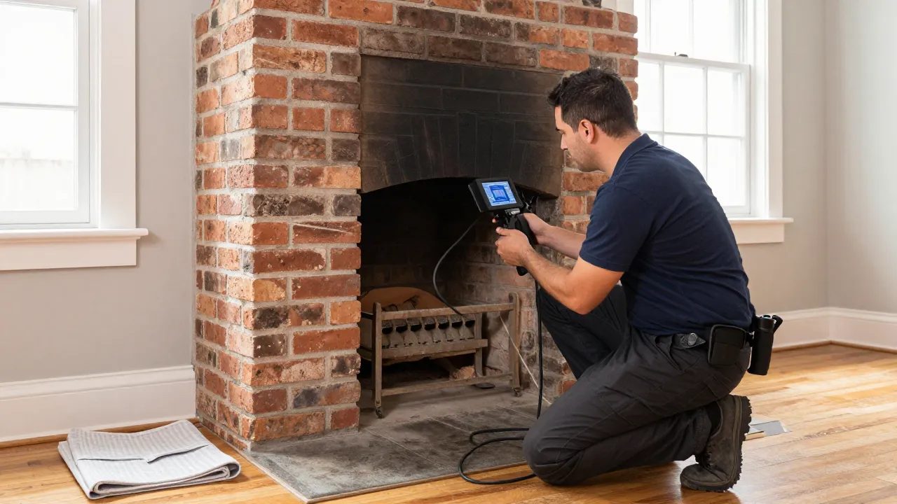 NFPA 211 Level 2 video camera inspection of the flue in Adelphi, MD