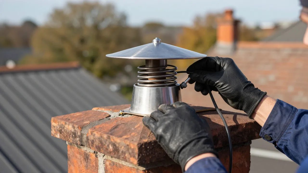 Representative image: damper repair & installation on a Maryland home